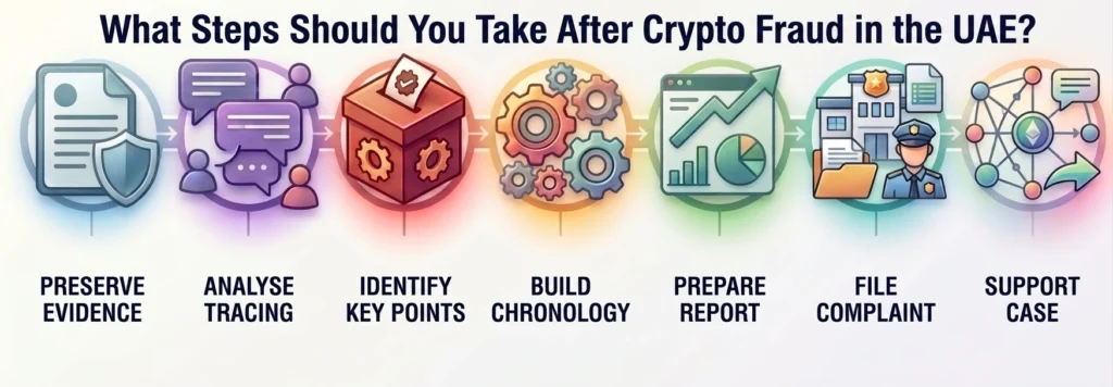Crypto fraud prevention and recovery steps UAE